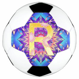 Bola De Futebol Alphabet R mandala