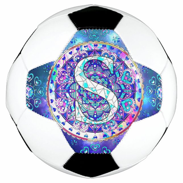 Bola De Futebol Alphabet S mandala (Frente)