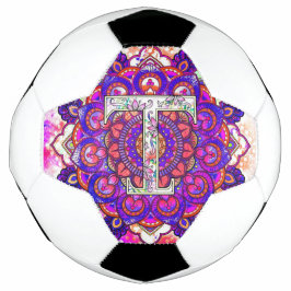 Bola De Futebol Alphabet T mandala