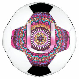 Bola De Futebol Alphabet U mandala
