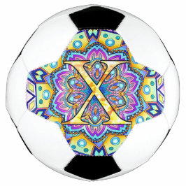 Bola De Futebol Alphabet X mandala