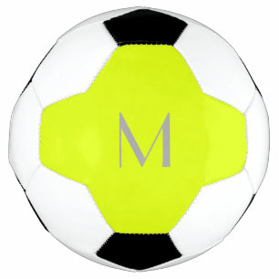 Bola De Futebol amarelo fluorescente - adicionar monograma
