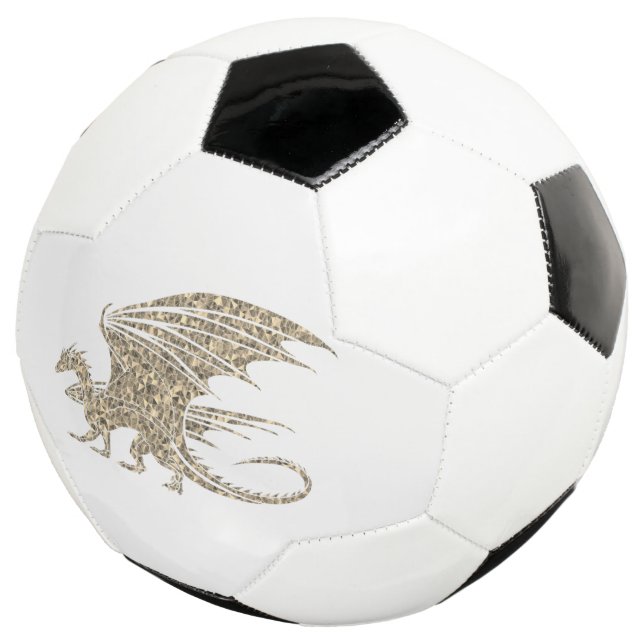 Bola De Futebol Amazing Mosaic Dragon Golden (Três quartos)