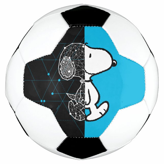 Bola De Futebol Amendoins | Snoopy Design geométrico (Frente)