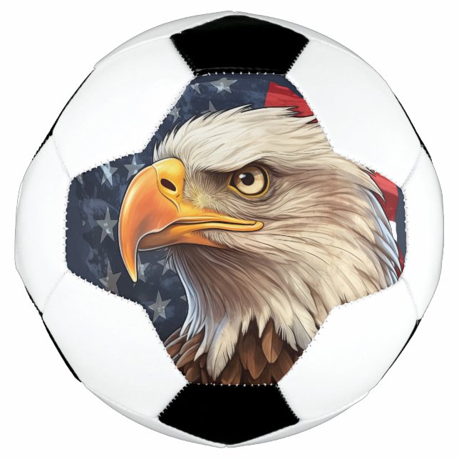 Bola De Futebol American Flag Bald Eagle (Frente)