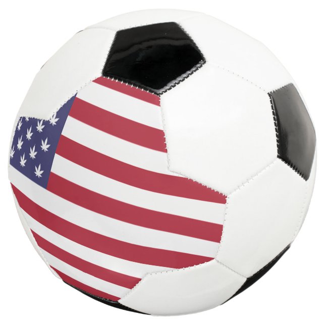 Bola De Futebol American Flag Soccer Ball (Três quartos)