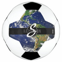 Bola de futebol americano Flag Earth Monograma HAM