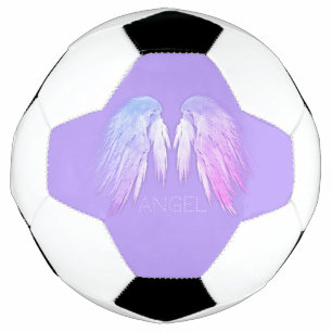 Bola De Futebol ANGEL WINGS Fairy Purple Custom Name