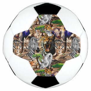 Bola De Futebol Animais Selvagens da savana africana