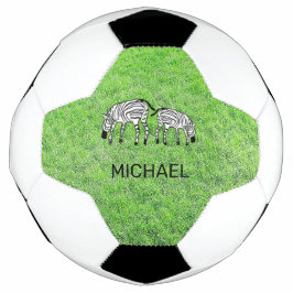 Bola De Futebol Animais, Zebras Queniana Feliz e Bonita