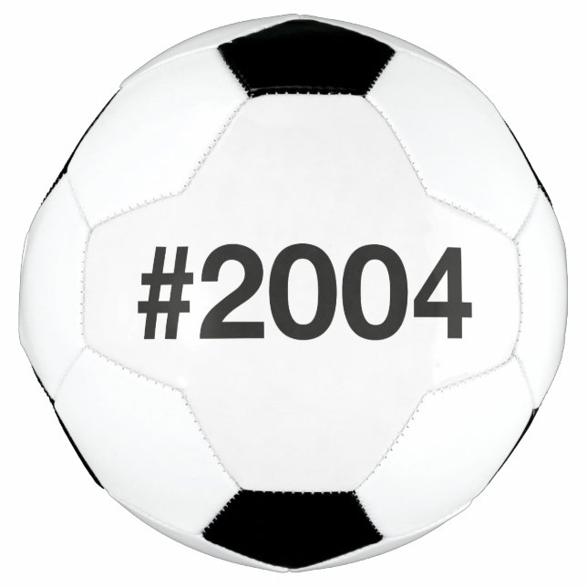 Bola De Futebol Aniversário de 2004 Hashtag 21 (Frente)