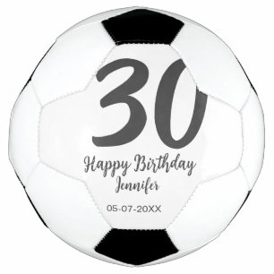 Bola De Futebol aniversário de 30 anos adicionar nome data ano ano