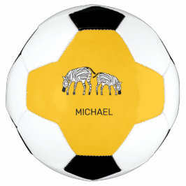 Bola De Futebol Aniversário, Zebras Quenianas Felizes e Bonitas