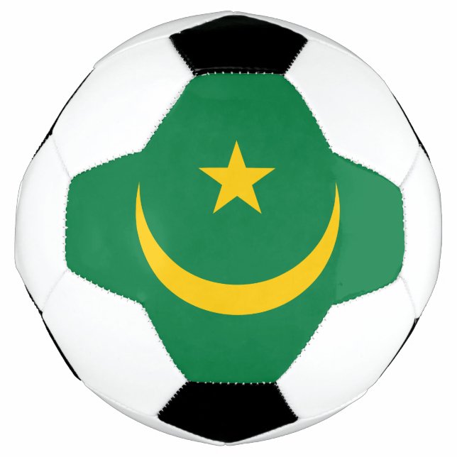 Bola De Futebol Antiga bandeira da Mauritânia (Frente)