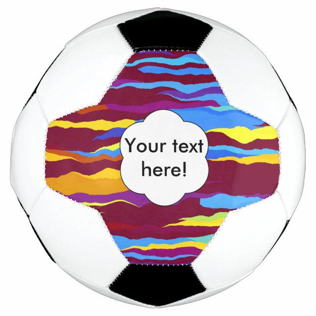 Bola De Futebol Aquarelas ondas ondas desenho abstrato (Frente)