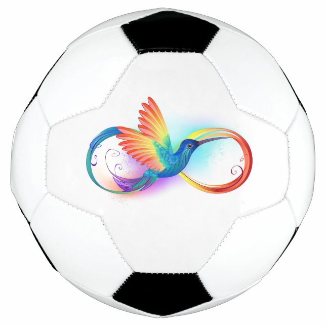 Bola De Futebol Arco-íris Hummingbird com símbolo Infinito (Frente)