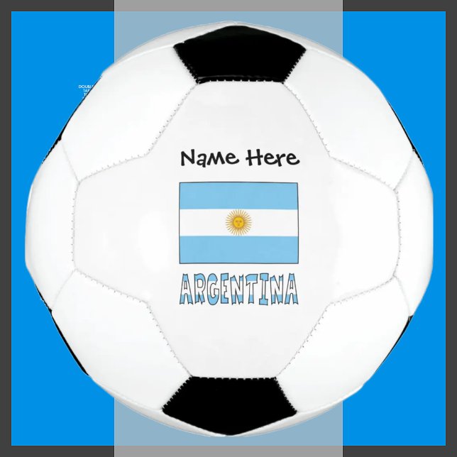 Bola De Futebol Argentina e Bandeira Argentina Personalizados (Criador carregado)