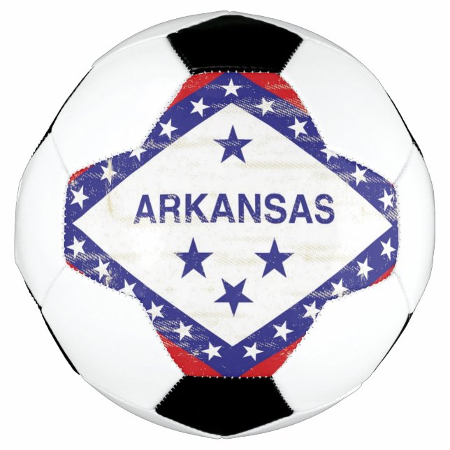 Bola De Futebol Arkansas grunge Flag (Frente)