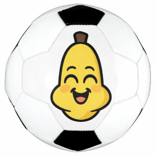 Bola De Futebol Arte de Personagem Kawaii de Banana Banini Fofa