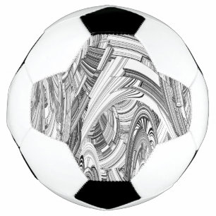 Bola De Futebol Arte Moderna Criativa Preta e Branca