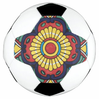 Bola De Futebol Arte popular do Azulejo Talavera mexicano vermelho