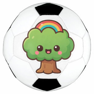 Bola De Futebol Árvore Kawaii Amigável