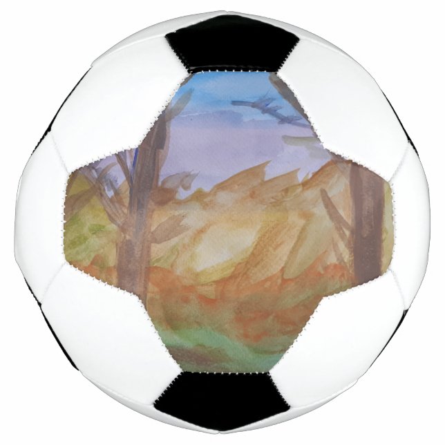 Bola De Futebol Árvores Sunset (Frente)