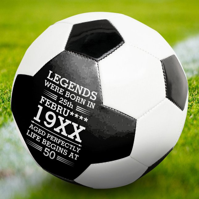 Bola De Futebol As Legendas Personalizadas Eram Nasceres no Mês do (Criador carregado)