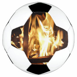 Bola De Futebol Através das chamas