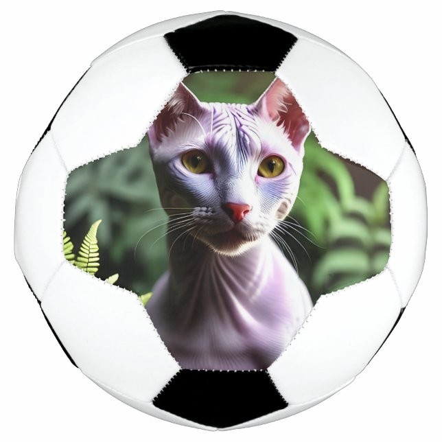 Bola De Futebol "Atum o Gato Sem Cabelo: Sleek e Silky" (Frente)
