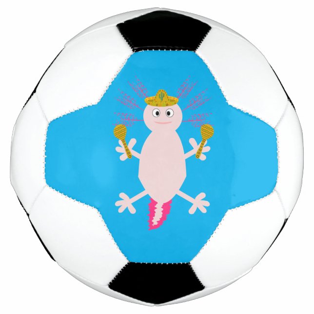 Bola De Futebol Axolote Mexicano do Dia dos Mortos (Frente)