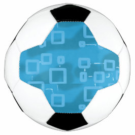 Bola De Futebol Azul Claro Geométrico Ciano