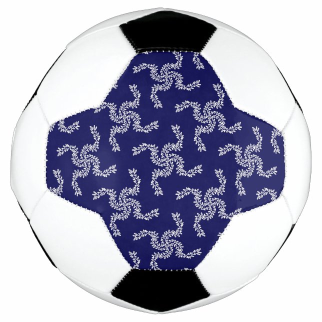 Bola De Futebol Azul de Natal, decoração de Natal, Natal (Frente)