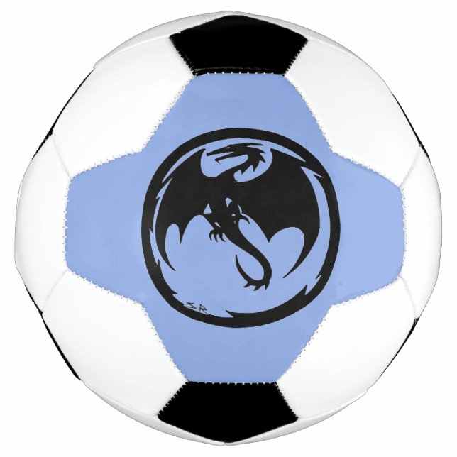 Bola de futebol azul do Dragão Negro