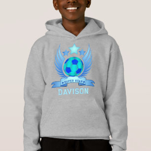 Bola de Futebol Azul Neon Presentes Esportivos L