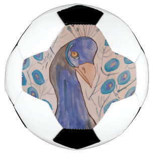 Bola De Futebol Azul Pavão