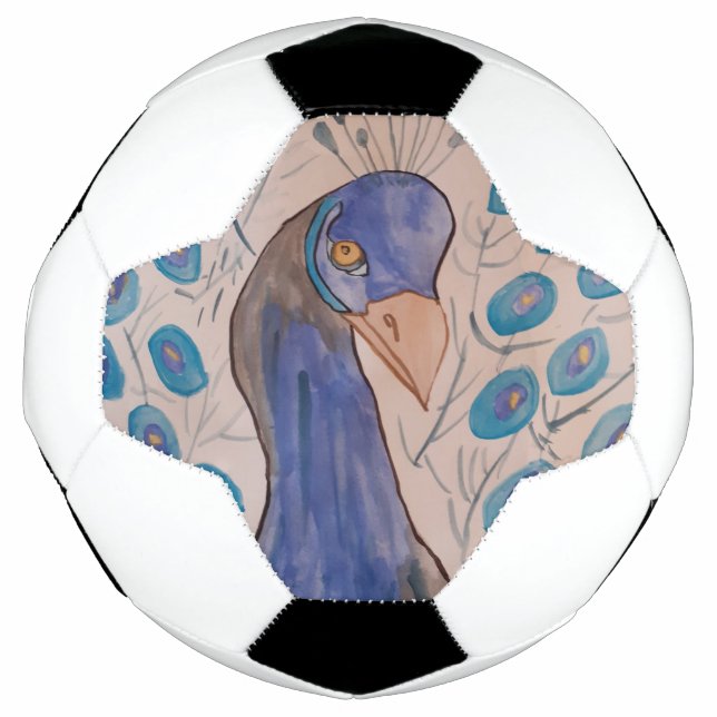 Bola De Futebol Azul Pavão (Frente)