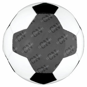 Bola De Futebol Azulejo Cinza Escuro Monogramado Moderno Nome/outr