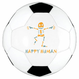 Bola De Futebol Azulejo de cerâmica de esqueleto humano feliz