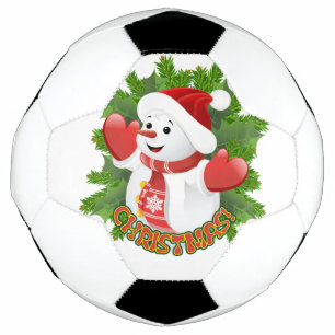 Bola De Futebol Baby Snowman com Ornament Crystal Snowflakes