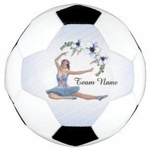 Bola De Futebol Ballerina em Nome Pessoal Azul