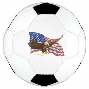 Bola De Futebol Bandeira Americana e Águia