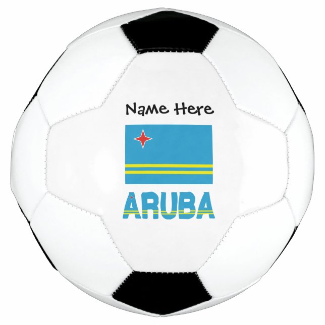 Bola De Futebol Bandeira Aruba Personalizada (Frente)