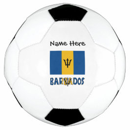 Bola De Futebol Bandeira Barbados Personalizada