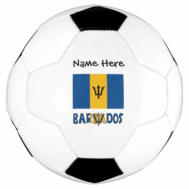 Bola De Futebol Bandeira Barbados Personalizada (Frente)