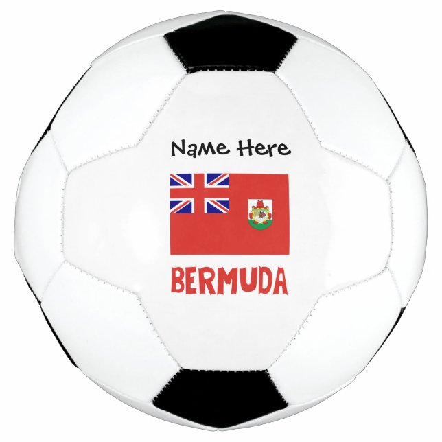 Bola De Futebol Bandeira Bermudiana Personalizada (Frente)