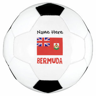 Bola De Futebol Bandeira Bermudiana Personalizada Nome