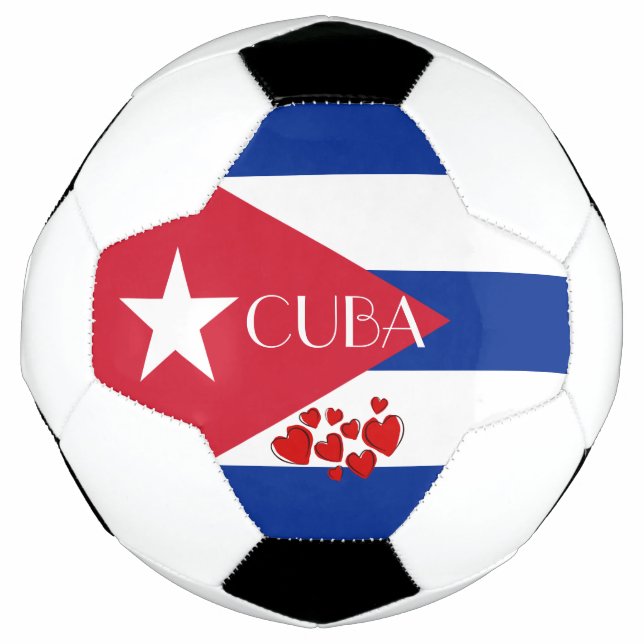 Bola De Futebol Bandeira Cubana (Frente)