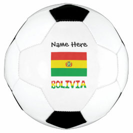 Bola De Futebol Bandeira da Bolívia Texto Personalizado