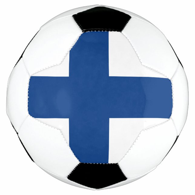 Bola De Futebol Bandeira da Finlândia (Frente)